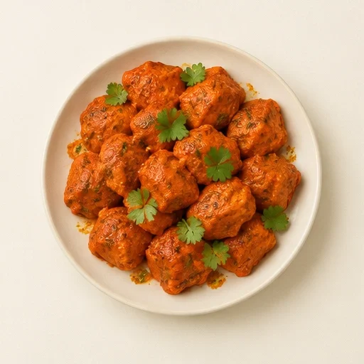 Illustrative marinated chicken tikka